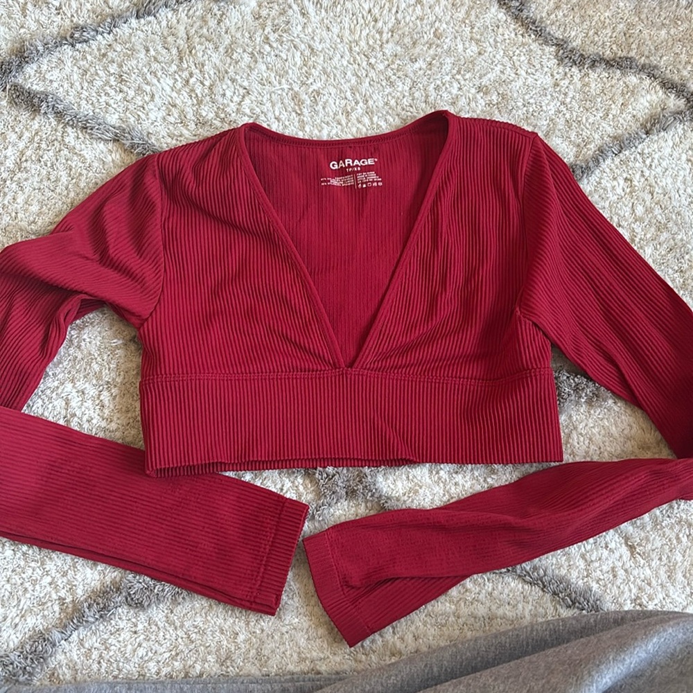 Dark red garage long sleeve